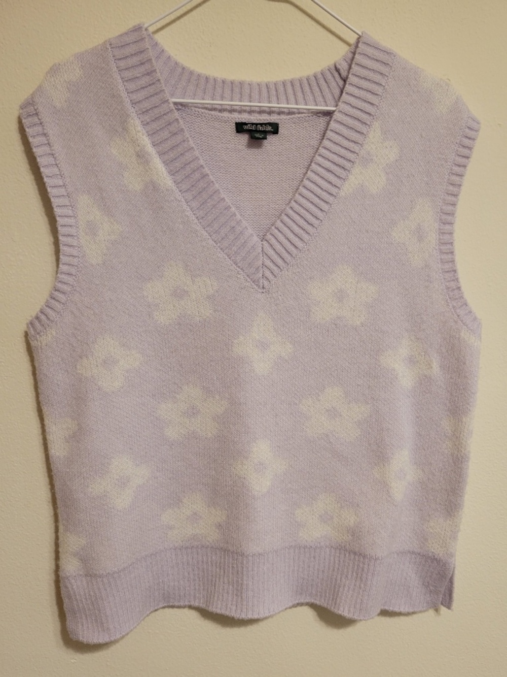 Wild Fable Lilac Floral Sweater Vest